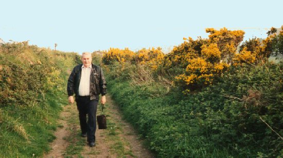 John walking in the Ireland country side
